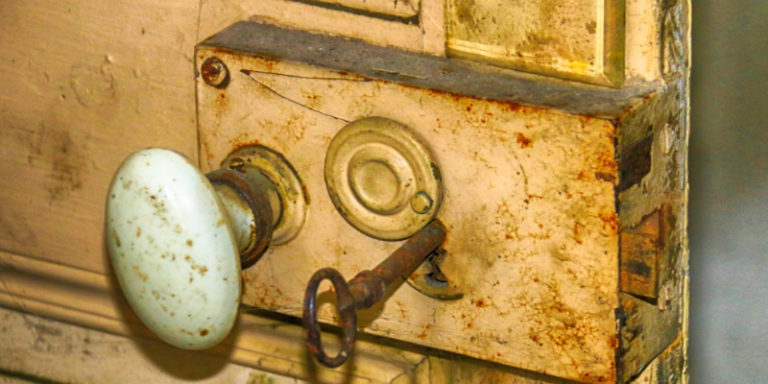 antique lock and key